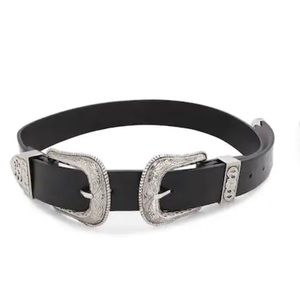 SHEIN Double Buckle Western Belt